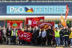P&O sackings protest, Hull. 18.03.2022