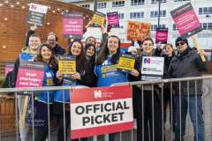 RCN Nurses strike. Leeds. 06.02.2023