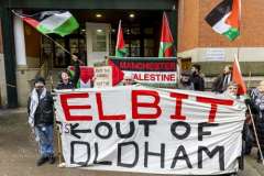 Palestine protest re Elbit. Manchester. 13.01.2023