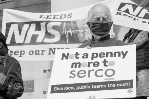 SERCO Track and Trace and A Levels protest. Leeds. 18.08.2020