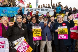 Stand Up To Racism rally, Batley. 08.12.2018