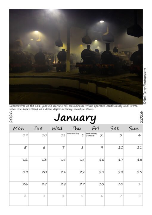 Steam Train Calendar 2026 - Image 2