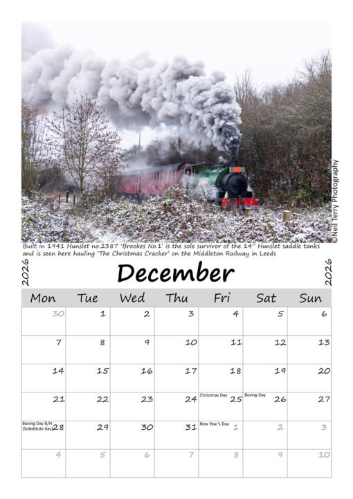 Steam Train Calendar 2026 - Image 13